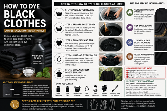 How to Dye Black Clothes: Complete Guide for Indian Fabrics