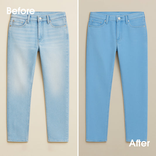 Fabric Dye, Shade Sky Blue, Pack of 5 Single Color Pouches