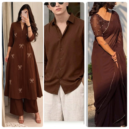 Multicolor fabric dye pack by Rangedhaga with black, navy blue, sky blue, and brown dye cloth colors, including dye fixer.