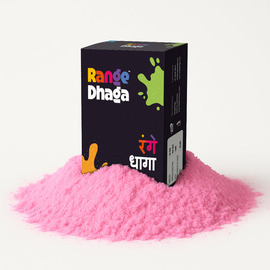 Rangedhaga Fabric Dye colors, Shade of Baby Pink, Pack of 5 Single Color Pouches with dye fixer - rangedhaga