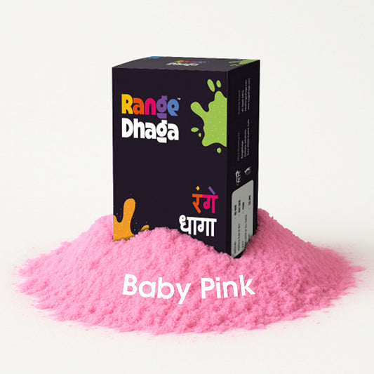 Rangedhaga Fabric Dye colors, Shade of Baby Pink, Pack of 5 Single Color Pouches with dye fixer - rangedhaga