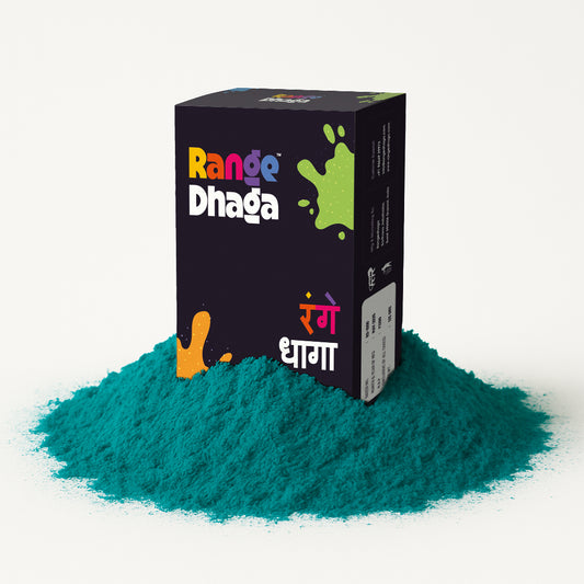 Rangedhaga Fabric Dye colors, Shade Teal Green, Pack of 5 Single Color Pouches with dye fixer - rangedhaga