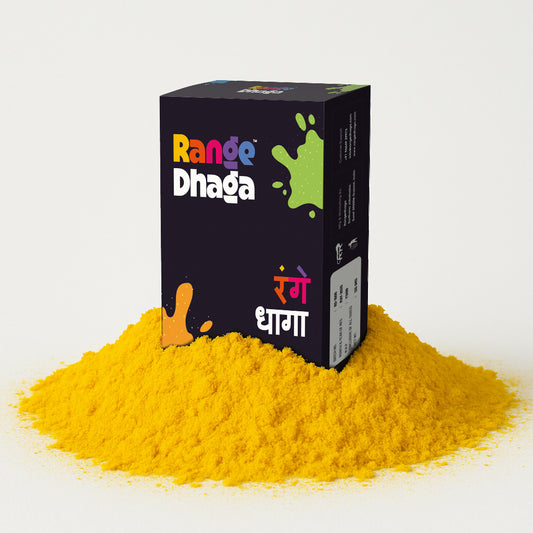 Rangedhaga Fabric Dye colors, Shade Yellow, Pack of 5 Single Color Pouches with Dye Fixer - rangedhaga