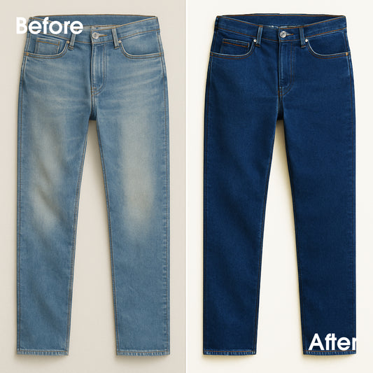 Fabric Dye, Shade Navy Blue, Pack of 5 Single Color Pouches