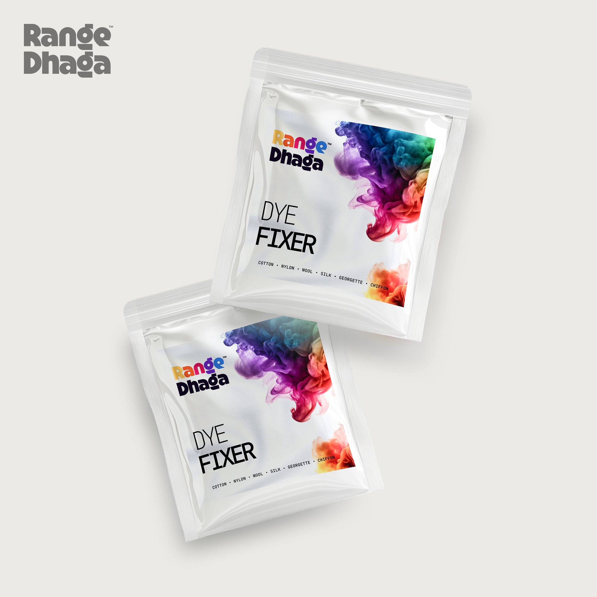 Rangedhaga fabric dye fixer 5 sachets pack - lock cloth color and prevent fading