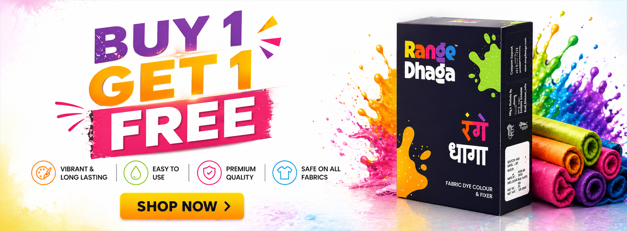 Rangedhaga fabric dye colors visual content - cloth color brand promotion
