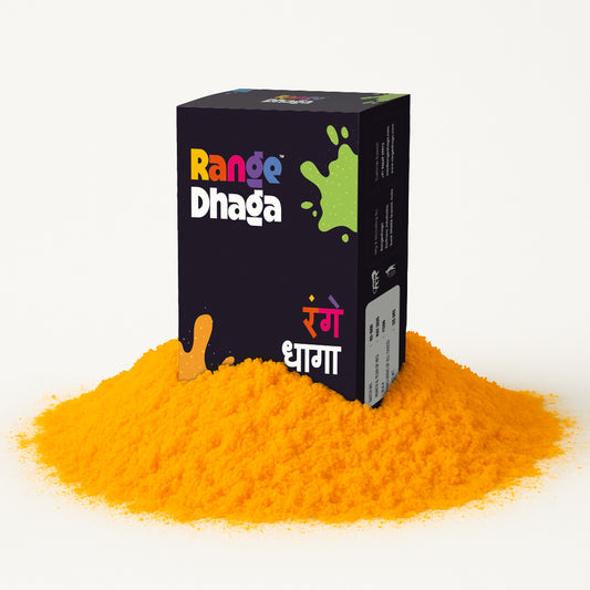 Rangedhaga Fabric Dye colors, Shade of Golden Yellow, Pack of 5 Single Color Pouches with dye fixer - rangedhaga