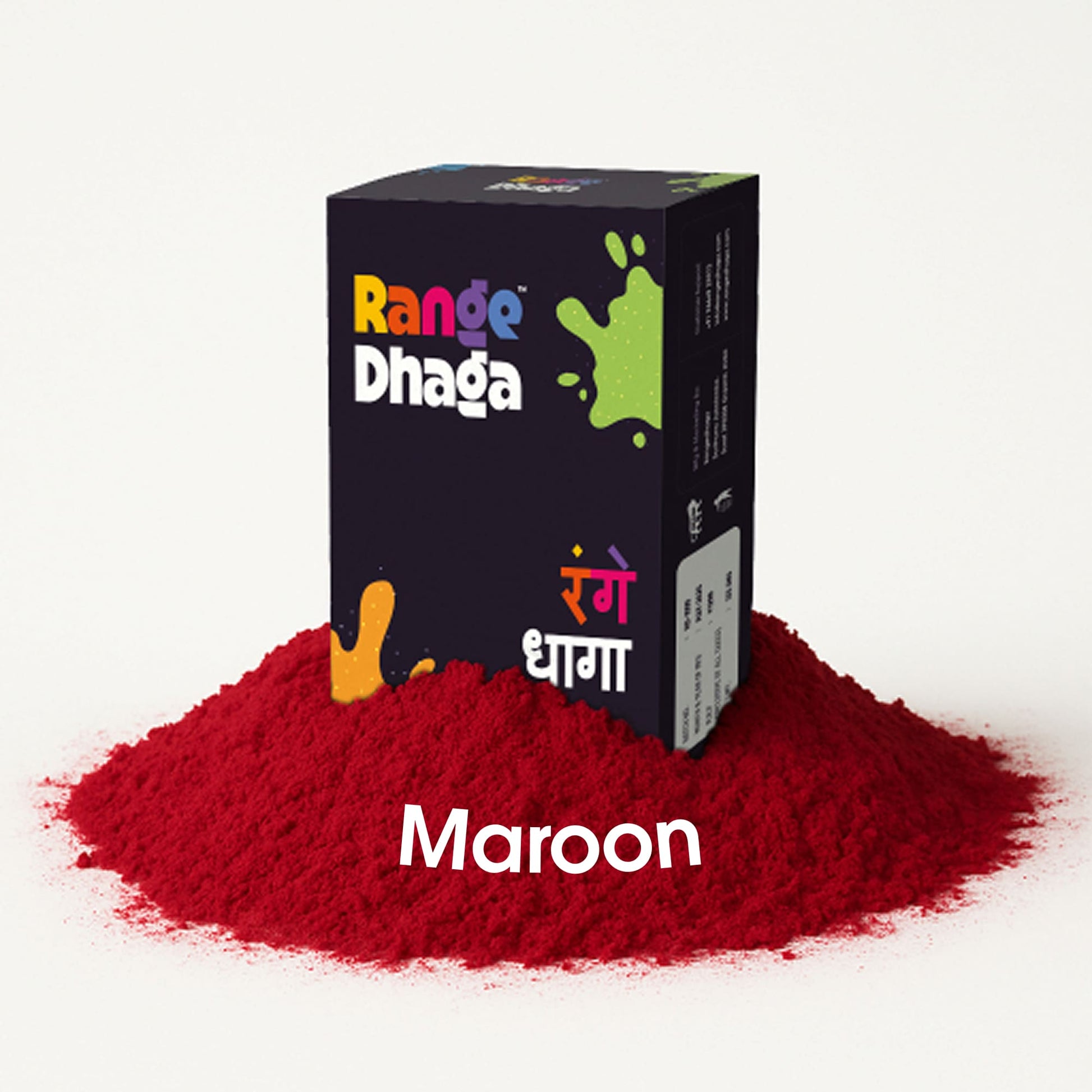 Rangedhaga Fabric Dye colors, Shade of Maroon, Pack of 5 Single Color Pouches with dye fixer - rangedhaga