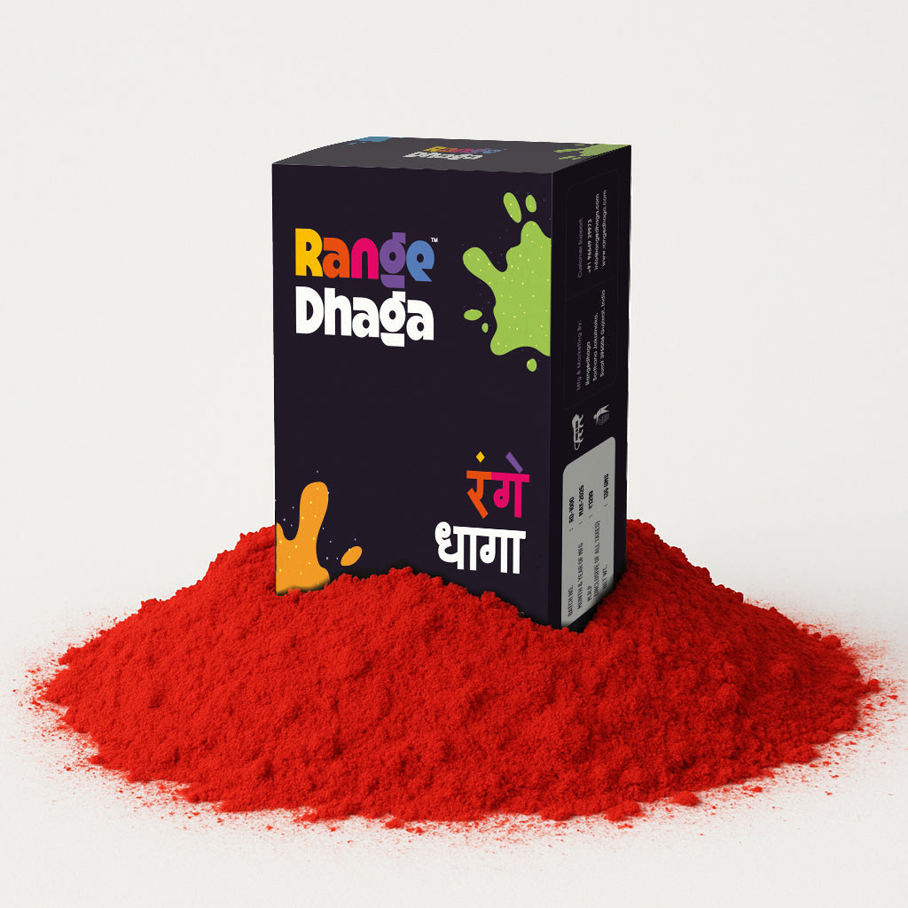 Rangedhaga Fabric Dye colors, Shade of Red, Pack of 5 Single Color Pouches with dye fixer - rangedhaga